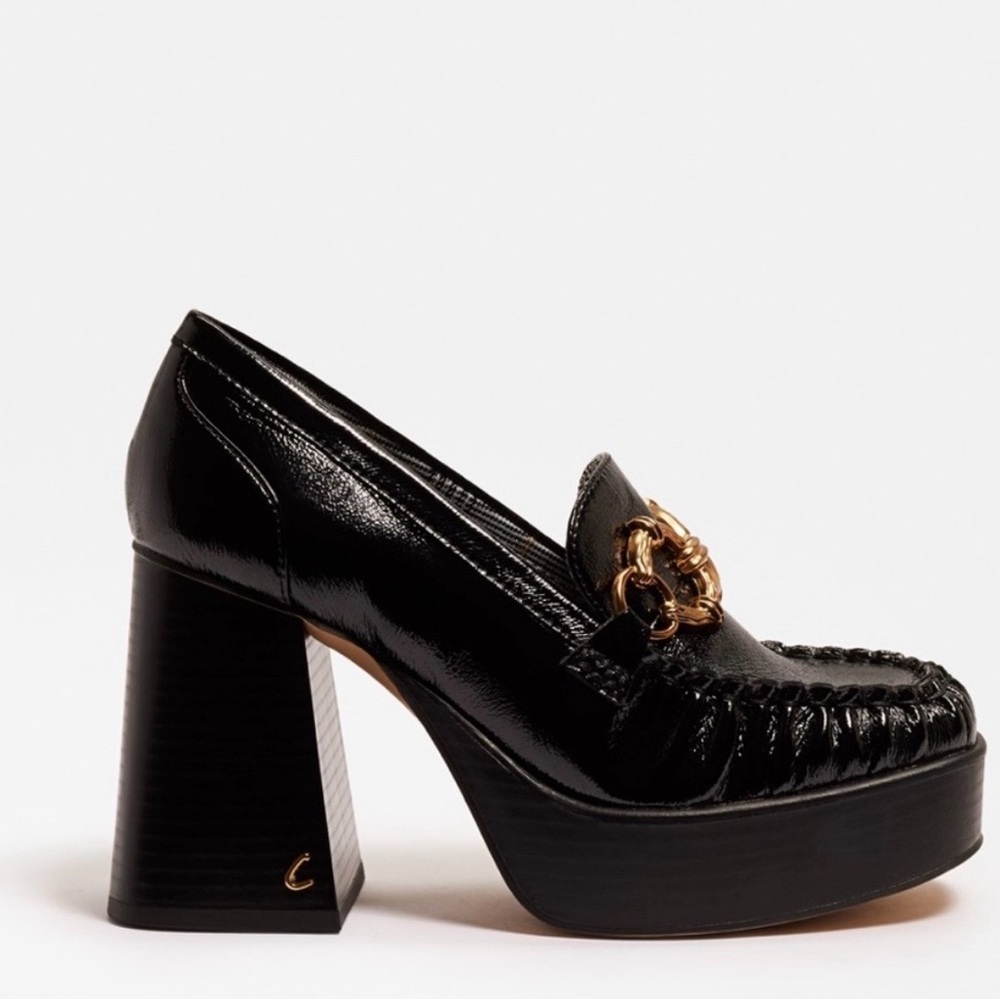 Circus NY by Sam Edelman Susie platform loafers in black gloss, size 9 EUC. - Picture 2 of 7